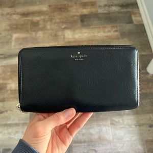Black, Leather, Kate Spade Wallet, Coin Pocket, Card Holders